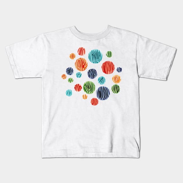 Marbles rainbow Kids T-Shirt by hdesign66